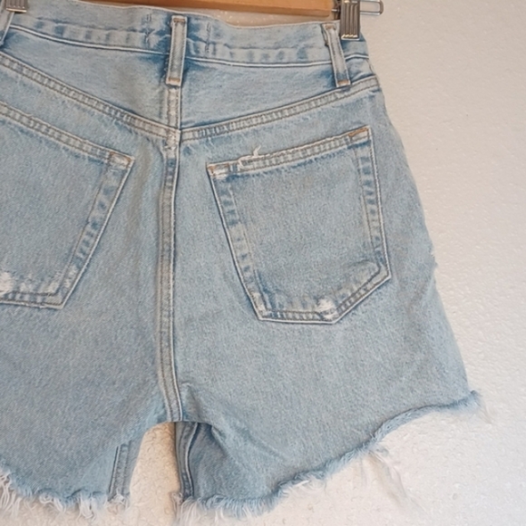 Agolde Riley Sz 24 100% Cotton Denim Shorts - Picture 8 of 13